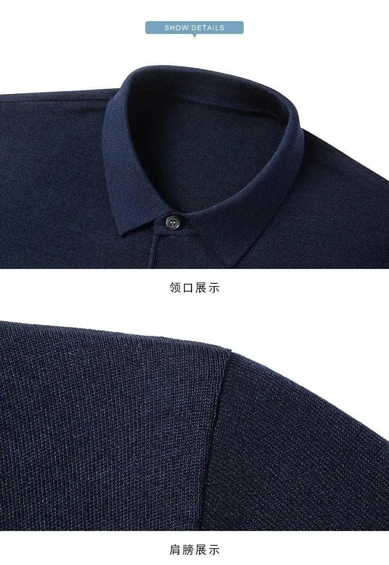 Men Short Sleeve Knitted Polo Shirt - Polo Shirt - LeStyleParfait