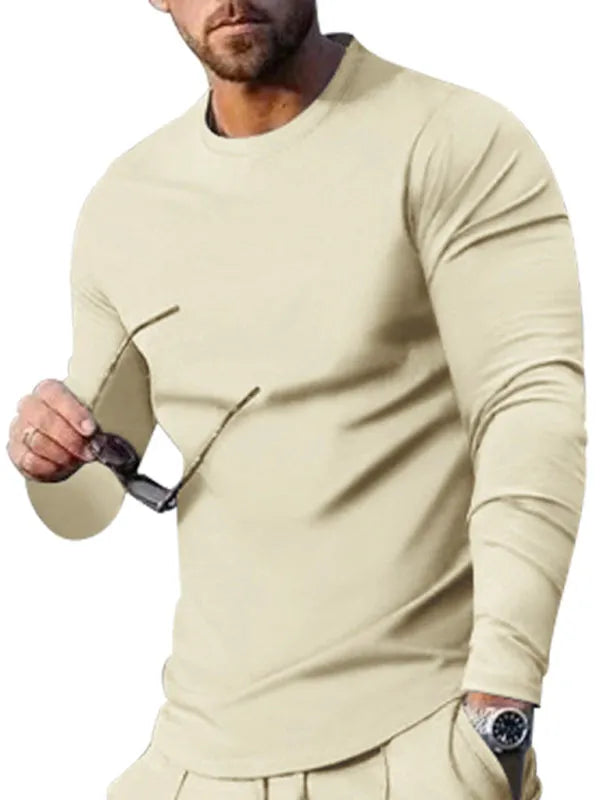 Men Sleek Casual Jogger Two-Piece Set - Solid Joggers Two-Piece Set - LeStyleParfait