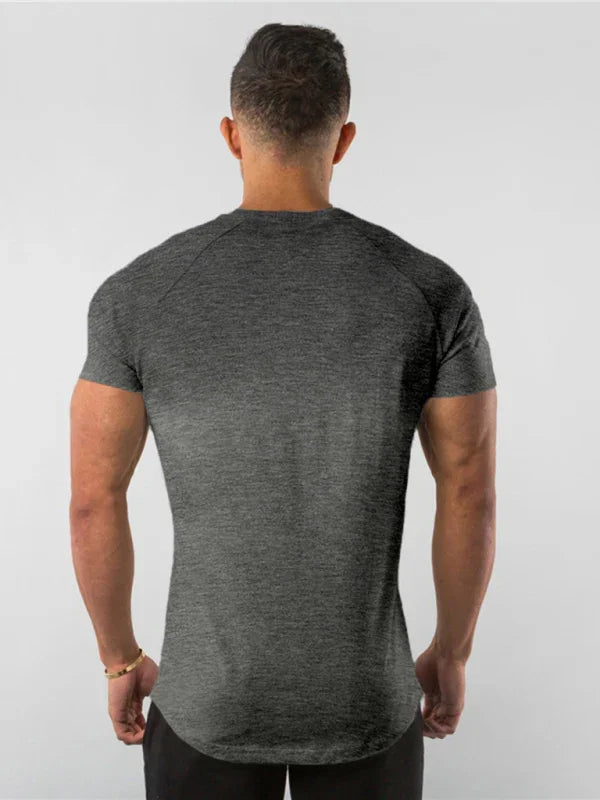 Men Slim Fit Red Casual Tshirt-Men T-Shirt-LeStyleParfait