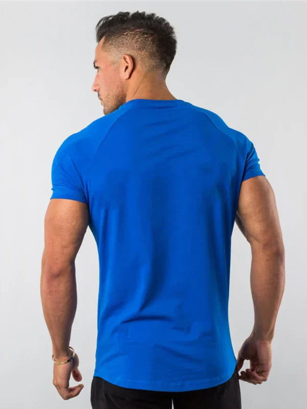 Men Slim Fit Red Casual Tshirt-Men T-Shirt-LeStyleParfait