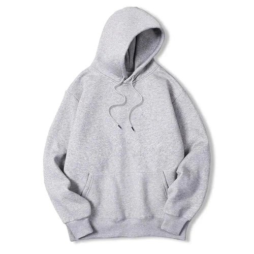 Men Solid Casual Hoodies-Men Hoodie-LeStyleParfait