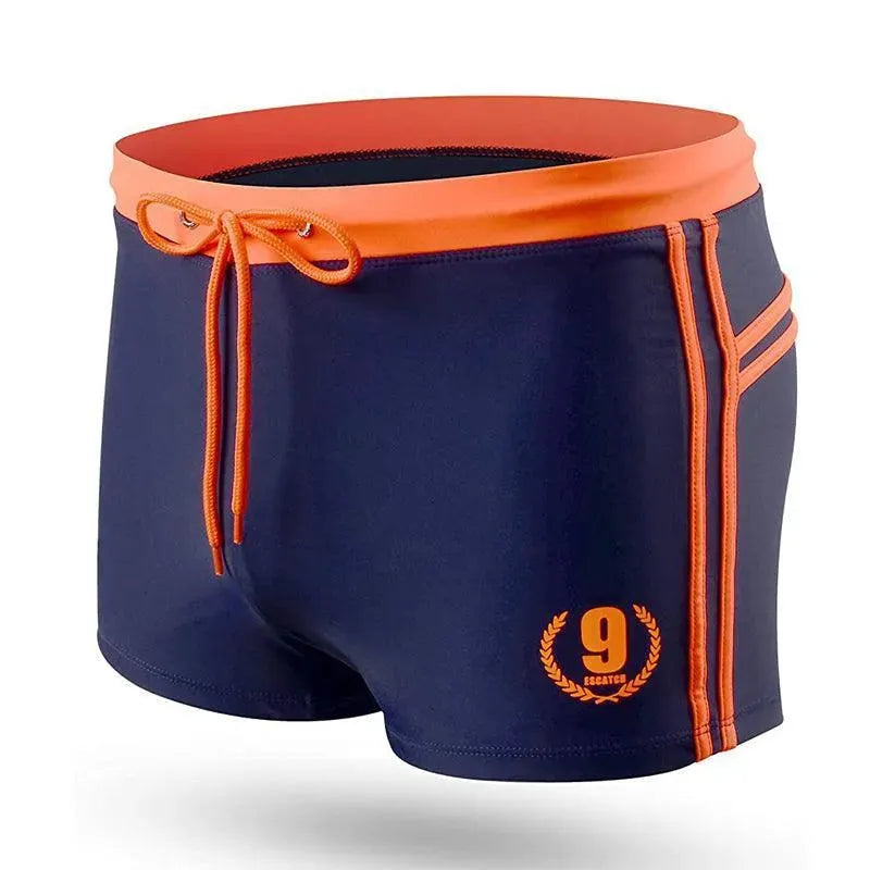 Men Striped Swim Shorts