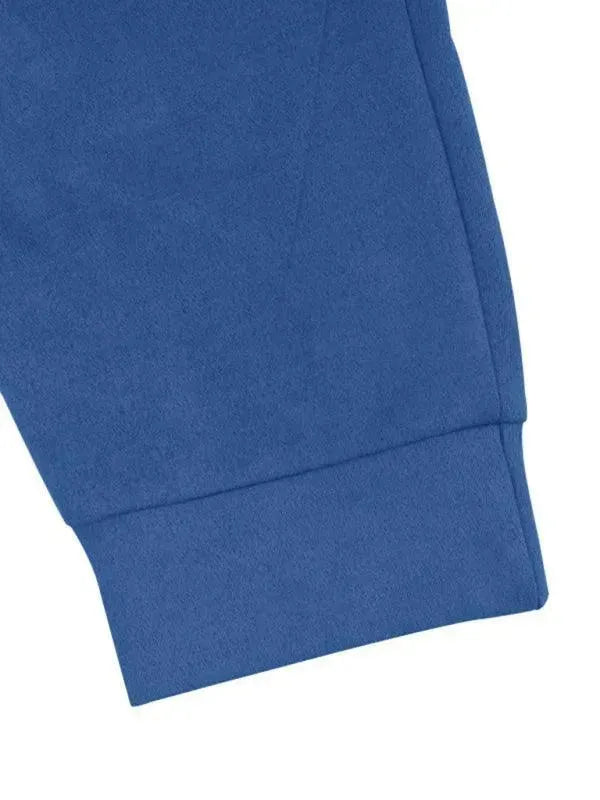 Men Stylish Buttoned Jogger Two-Piece Set - Solid Jogger Two-Piece Set - LeStyleParfait