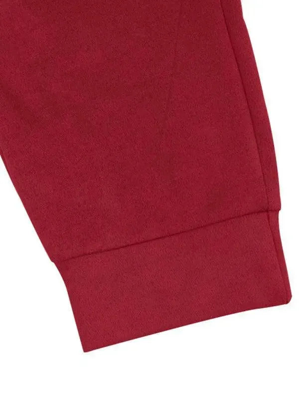 Men Stylish Buttoned Jogger Two-Piece Set - Solid Jogger Two-Piece Set - LeStyleParfait