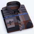 Men's Button Down Plaid Shirt-Men Shirts-LeStyleParfait
