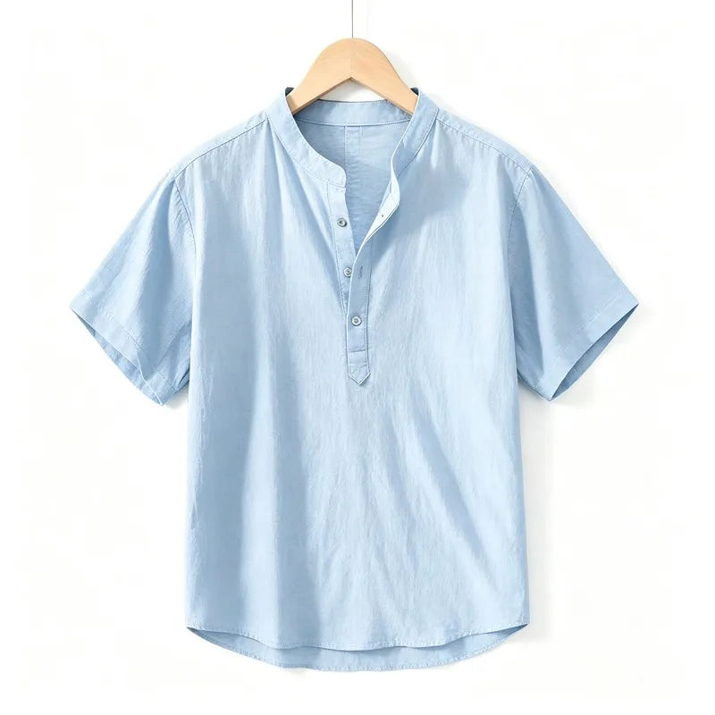 Men's Cotton Linen Summer Shirt-Men Shirts-LeStyleParfait
