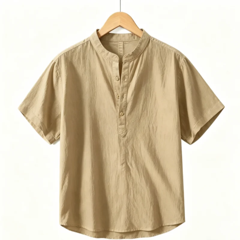 Men's Cotton Linen Summer Shirt-Men Shirts-LeStyleParfait
