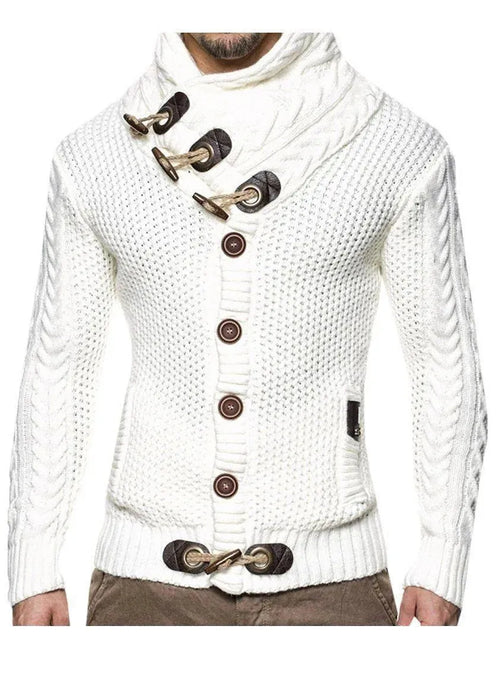 Men’s Elegant V-Neck Cardigan Sweater