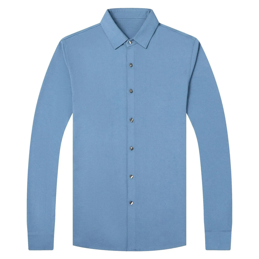 Men's Ferell Satin Dress Shirt-Men Shirts-LeStyleParfait
