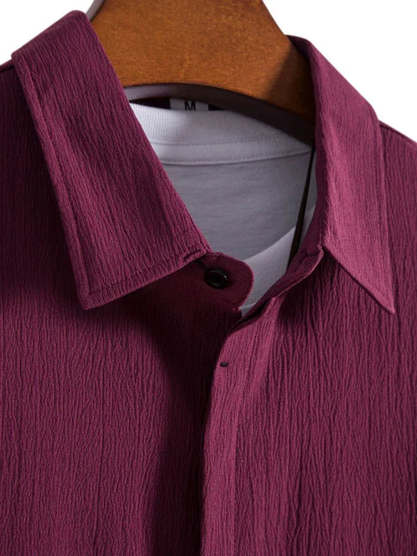 Men's Loose Cotton Linen Shirt-Men Shirts-LeStyleParfait