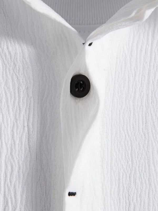 Men's Loose Cotton Linen Shirt-Men Shirts-LeStyleParfait