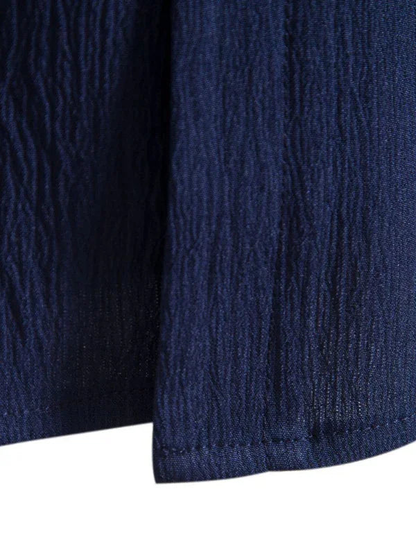 Men's Loose Cotton Linen Shirt-Men Shirts-LeStyleParfait