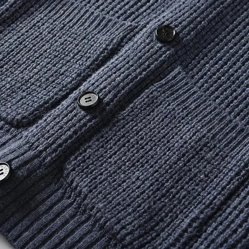 Men’s Merino Wool Cardigan Sweater – V-Neck