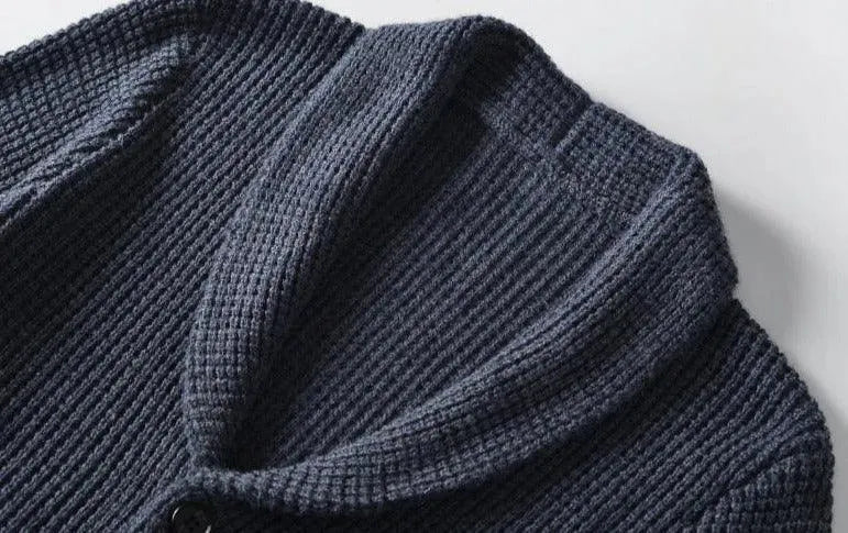 Men’s Merino Wool Cardigan Sweater – V-Neck