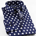 Men's Polka Dot Dress Shirt-Men Shirts-LeStyleParfait