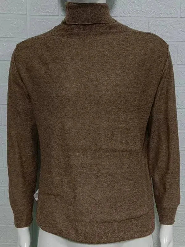 Men’s Slim Fit Turtleneck Pullover Sweater – Knit