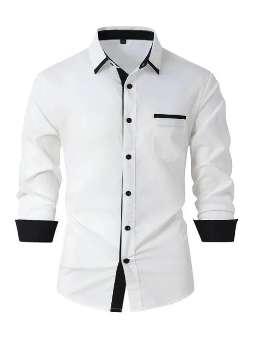 Men's Solid Short Sleeve Shirt-Men Shirts-LeStyleParfait
