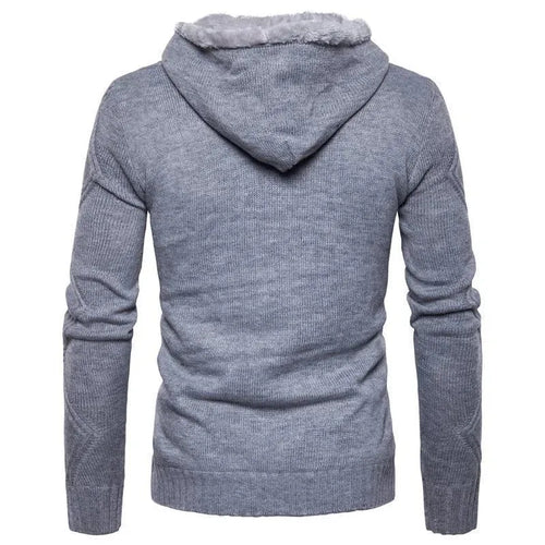 Men’s Wool Buckle Cardigan Sweater – Winter