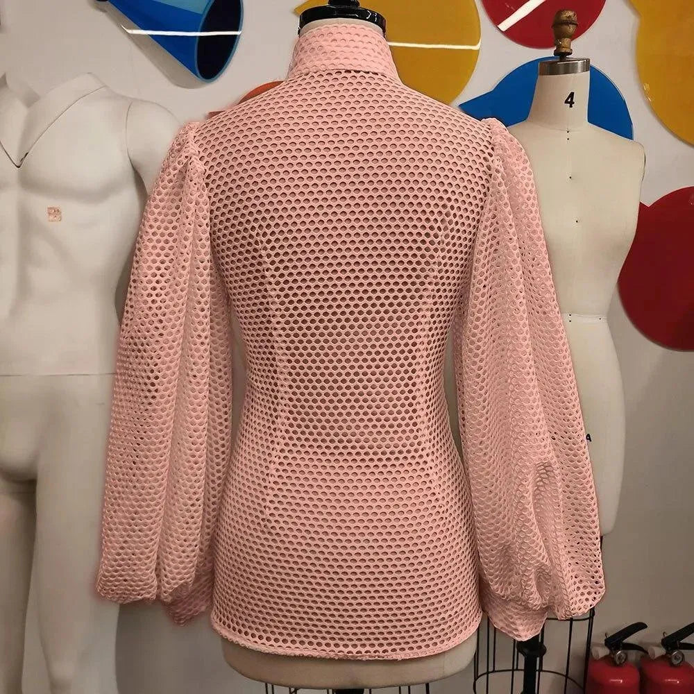 Mesh Puff African Blouse - Blouse - LeStyleParfait
