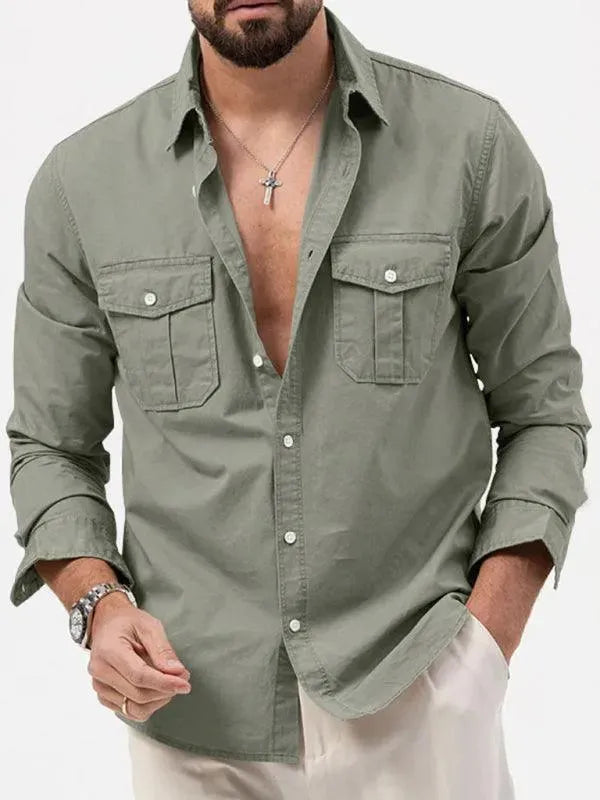 Multi-Pocket Men Casual Shirt - Casual Shirt - LeStyleParfait