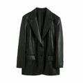 Naomi Oversized Blazer Women - Casual - Plain-Solid - Leather Blazer - LeStyleParfait