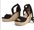 Open Toe Strap Wedge Sandal Shoes - Wedge Shoes - LeStyleParfait