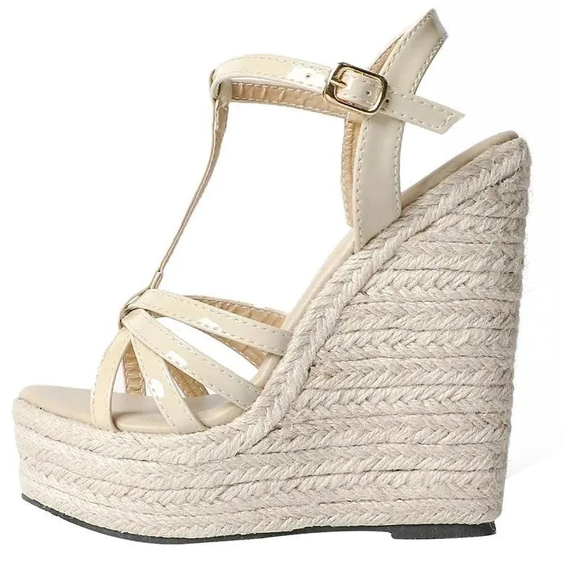Open Toe Wedge Sandal Shoes - Wedge Shoes - LeStyleParfait