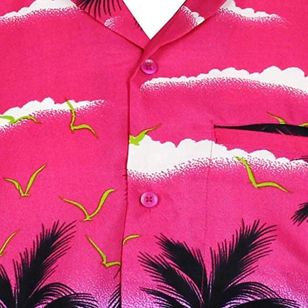 Palm Tree Hawaiian Shirt For Men - Short Sleeve Shirt - LeStyleParfait