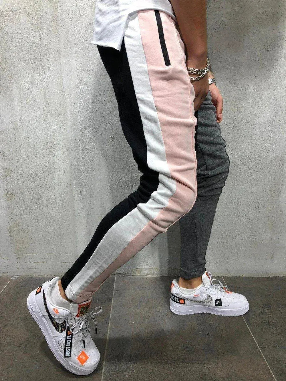 Patchwork Casual Pants For Men - Jogger Pants - LeStyleParfait