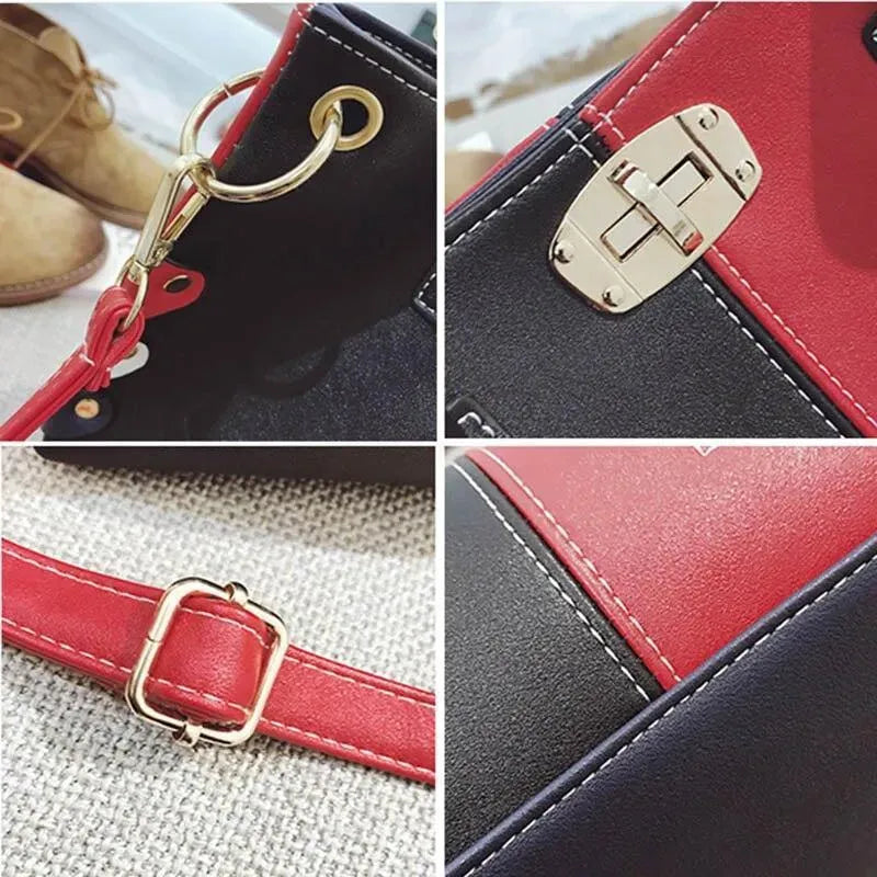 Patchwork Leather Handbag - Handbag - LeStyleParfait