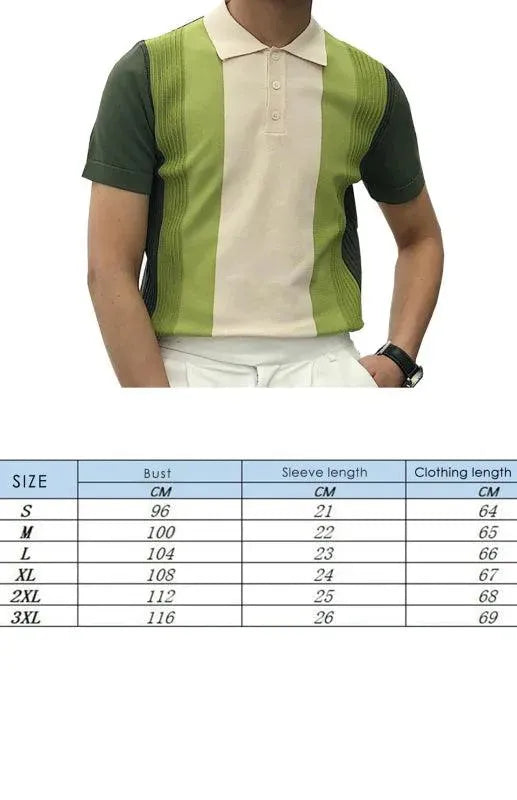 Patchwork Solid Polyester Polo Shirt for General - All-Season Everyday-Polo Shirt-LeStyleParfait