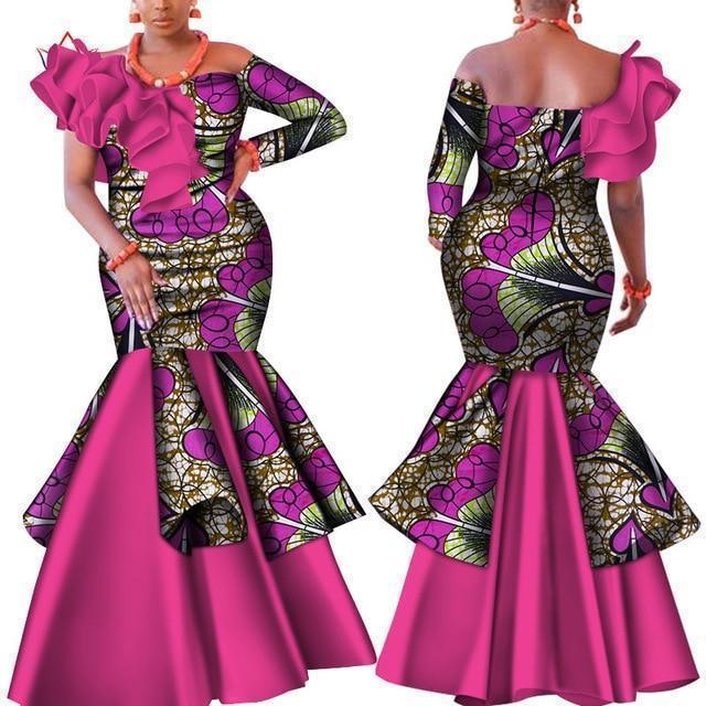 Pink African Dress- Party Dress - African Dress - LeStyleParfait