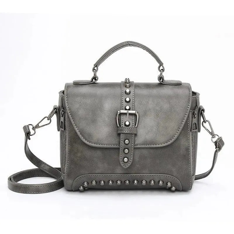 Pinned Leather Handbags - Handbag - LeStyleParfait