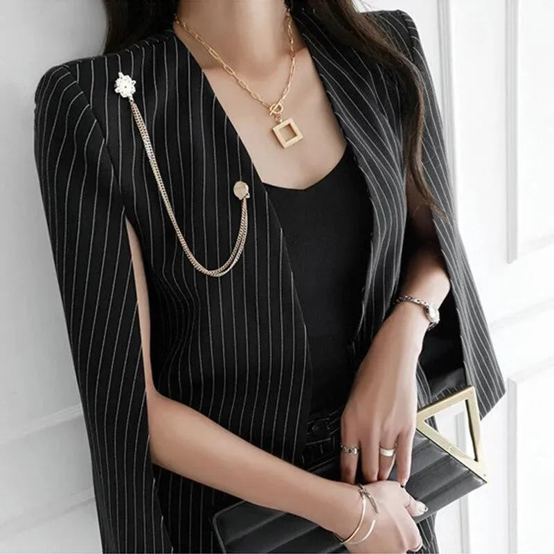 Pinstripes Temperamental Pantsuit - Pantsuit - LeStyleParfait