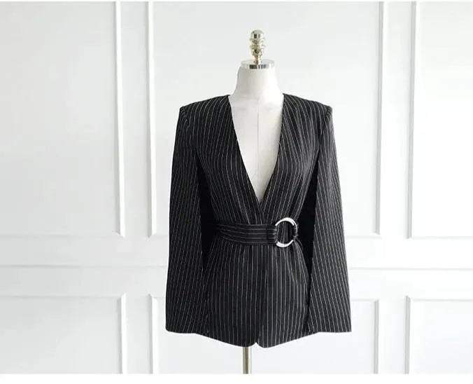 Pinstripes Temperamental Pantsuit - Pantsuit - LeStyleParfait