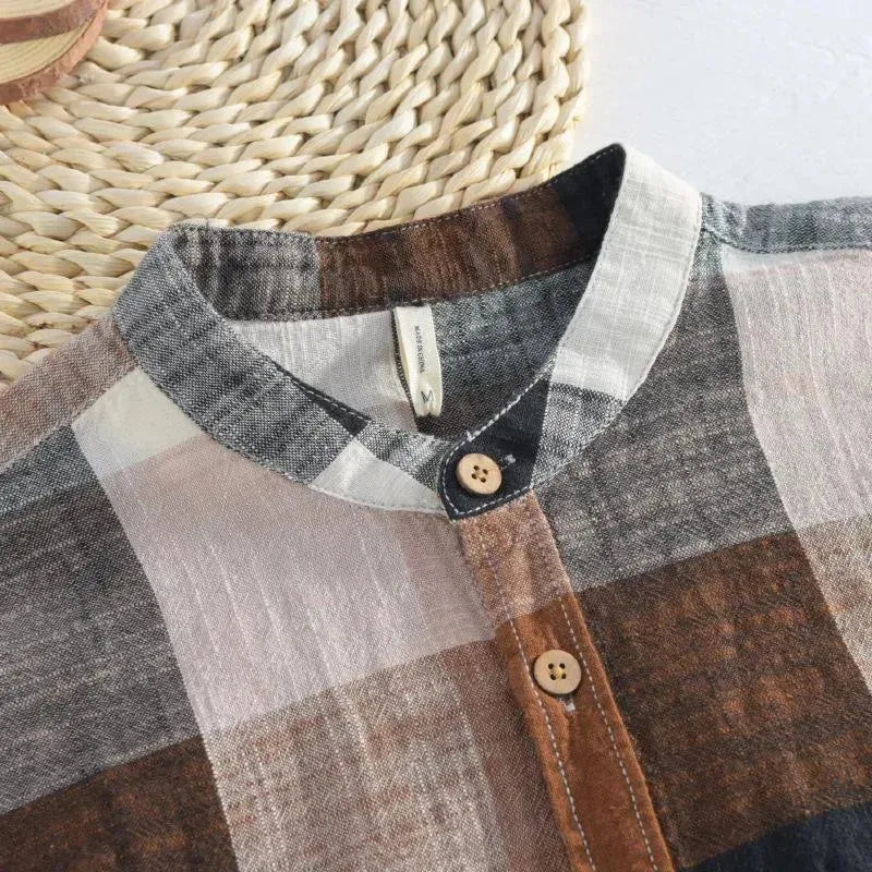 Plaid Linen Shirts For Men - Linen Shirt - LeStyleParfait