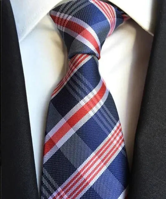 Plaid Striped Silk Men Neckties - Necktie | LeStyleParfait-Necktie