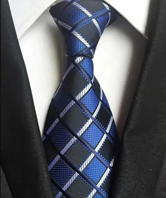 Plaid Striped Silk Men Neckties - Necktie | LeStyleParfait-Necktie