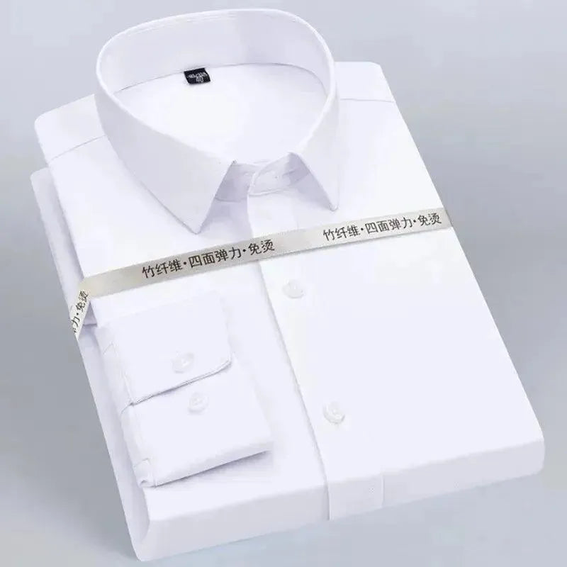 Plain Formal Men's Dress Shirt - Dress Shirt - LeStyleParfait