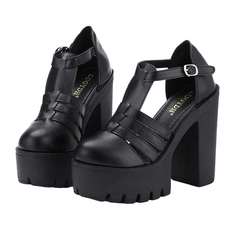 Platform Roman Ankle Sandals - Sandals - LeStyleParfait