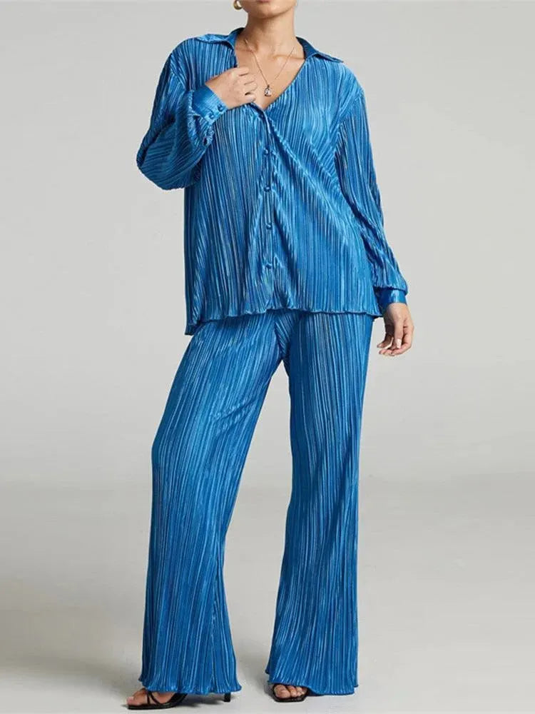 Pleated Loose Shirt - Blouse - LeStyleParfait