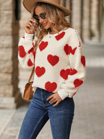 Plush Love Loose Women Sweatshirt - Women Sweatshirt - LeStyleParfait