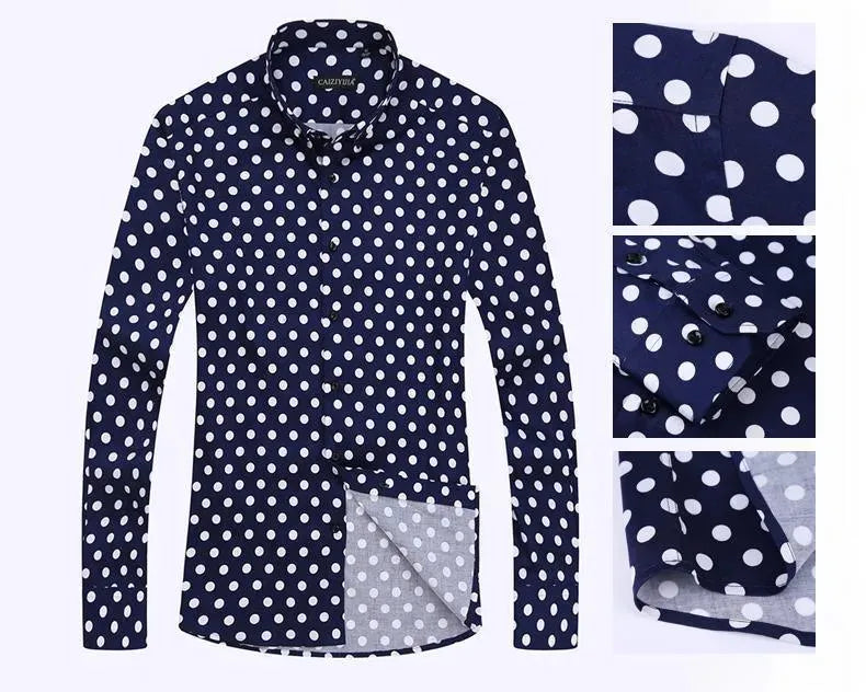Polka Dot Dress Shirt For Men - Dress Shirt - LeStyleParfait