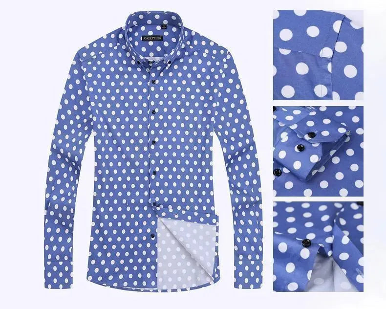 Polka Dot Dress Shirt For Men - Dress Shirt - LeStyleParfait