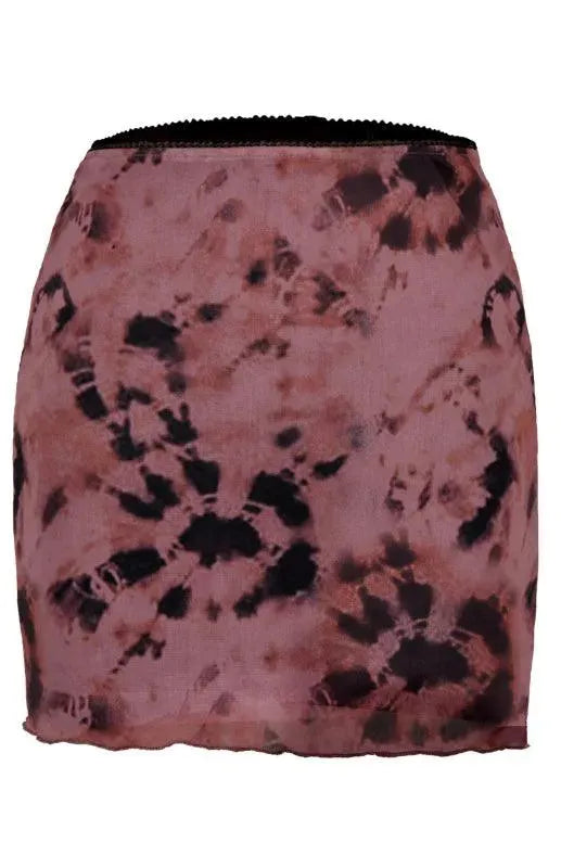 Printed High Waist Double-Layer Mini Skirt - Mini Skirt - LeStyleParfait