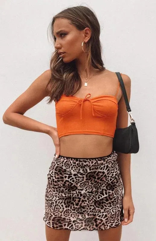 Printed High Waist Double-Layer Mini Skirt - Mini Skirt - LeStyleParfait