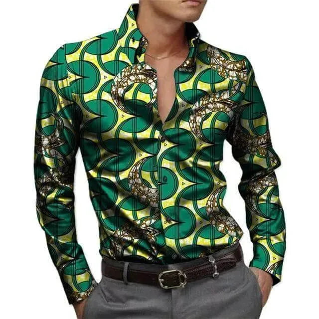 Printed Men's African Shirt - African Shirt - LeStyleParfait