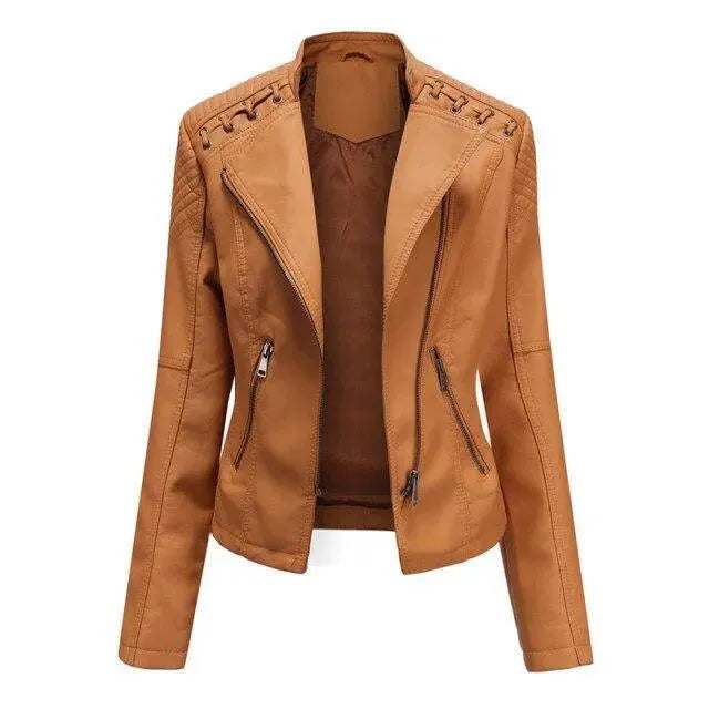 Punk Leather Jacket For Women - Leather Jacket - LeStyleParfait