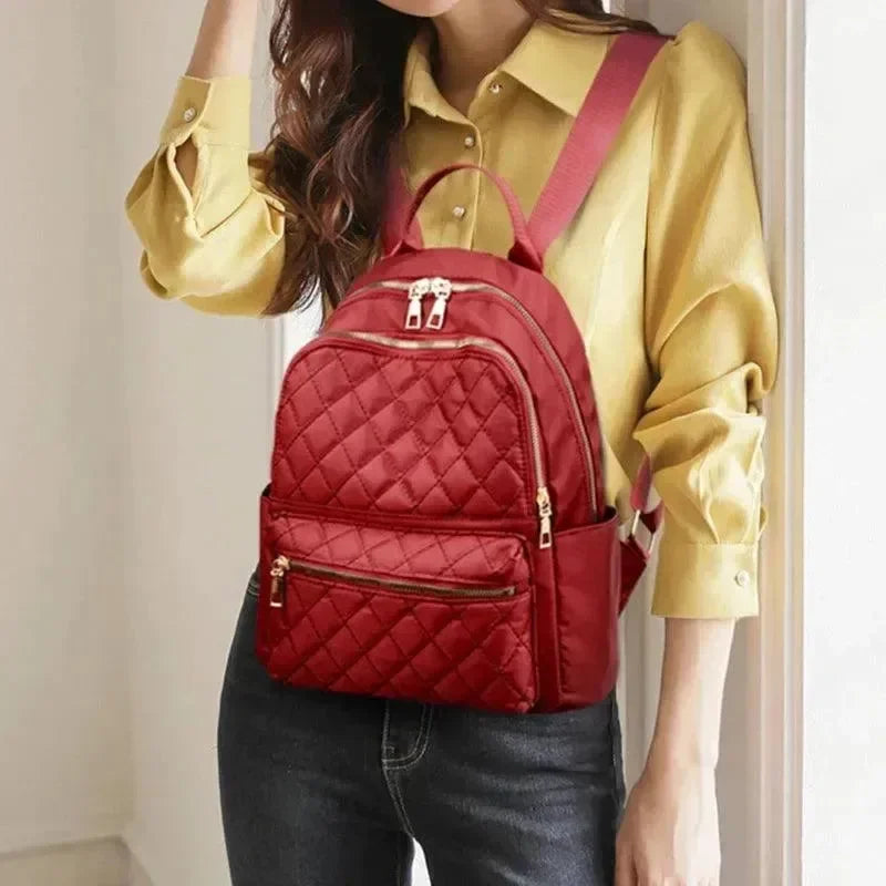 Quilted Nylon Women's Travel Backpack - Backpack - LeStyleParfait