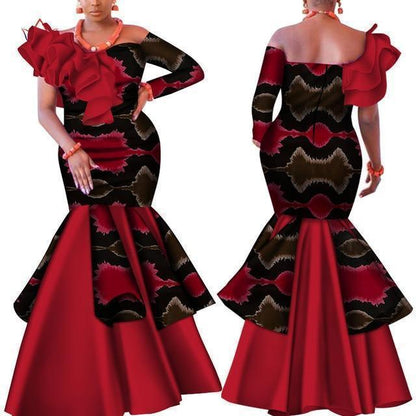 Red African Dress, Dashiki Dress - African Dress - LeStyleParfait